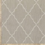 7’x9’ Gray and Ivory Trellis Indoor Outdoor Area Rug