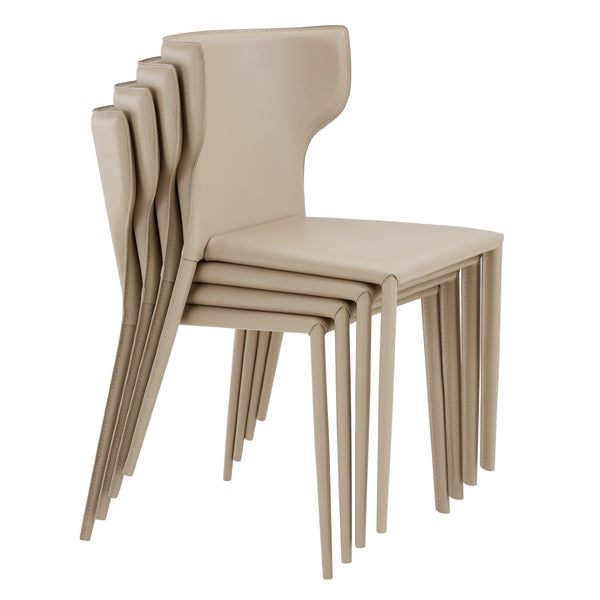 Divinia Stacking Side Chair in Light Gray - Set of 2