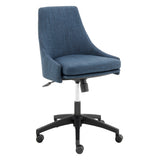 Signa Office Chair in Blue Fabric with Black Base