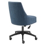 Signa Office Chair in Blue Fabric with Black Base