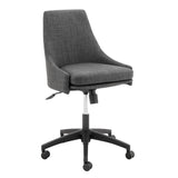 Signa Office Chair in Charcoal Fabric with Black Base