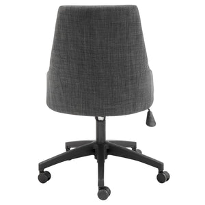 Signa Office Chair in Charcoal Fabric with Black Base