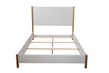 Alpine Furniture Madelyn Standard King Panel Bed 2010-07EK White Mahogany Solids & Veneer 80 x 85 x 52