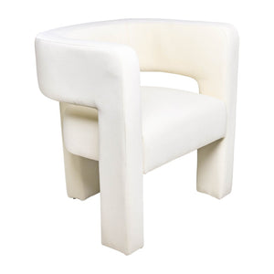 Sagebrook Home Contemporary Round Back Chair - Ivory 17041-04 Ivory/beige Non-woven Fabric