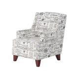 Fusion 260-C Transitional Accent Chair 260-C Francaise Ebony Accent Chair