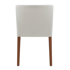 New Pacific Direct Albie Fabric Dining Side Chair, (Set of 2) Cardiff Cream with Mid Tone Brown Leg Finish 3900076-276-NPD