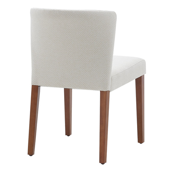 New Pacific Direct Albie Fabric Dining Side Chair, (Set of 2) Cardiff Cream with Mid Tone Brown Leg Finish 3900076-276-NPD