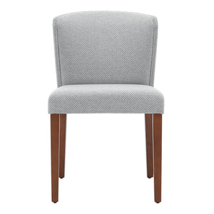 New Pacific Direct Albie Fabric Dining Side Chair, (Set of 2) Cardiff Gray with Mid Tone Brown Leg Finish 3900076-410-NPD