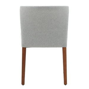 New Pacific Direct Albie Fabric Dining Side Chair, (Set of 2) Cardiff Gray with Mid Tone Brown Leg Finish 3900076-410-NPD