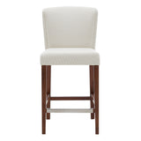 New Pacific Direct Albie Fabric Counter Stool Cardiff Cream with Mid Tone Brown Leg Finish 3900077-276-NPD