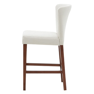 New Pacific Direct Albie Fabric Counter Stool Cardiff Cream with Mid Tone Brown Leg Finish 3900077-276-NPD