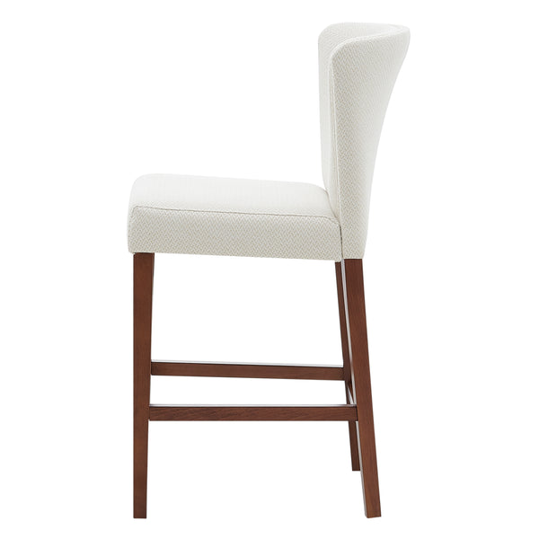 New Pacific Direct Albie Fabric Counter Stool Cardiff Cream with Mid Tone Brown Leg Finish 3900077-276-NPD