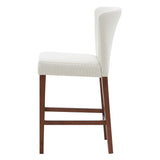 New Pacific Direct Albie Fabric Counter Stool Cardiff Cream with Mid Tone Brown Leg Finish 3900077-276-NPD