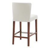 New Pacific Direct Albie Fabric Counter Stool Cardiff Cream with Mid Tone Brown Leg Finish 3900077-276-NPD