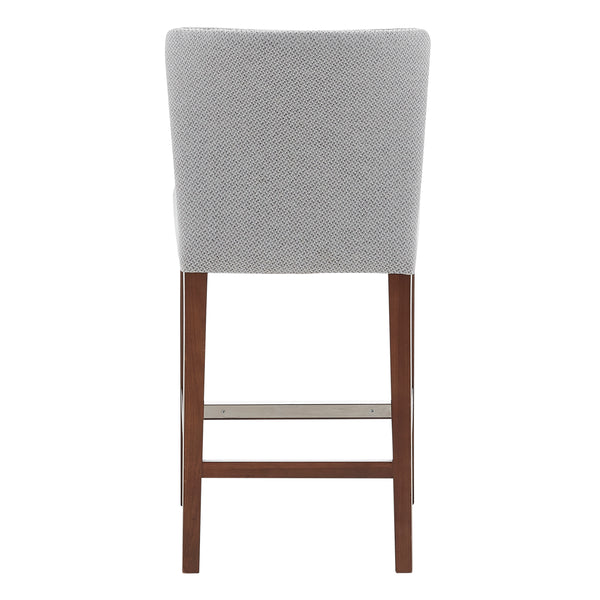 New Pacific Direct Albie Fabric Counter Stool Cardiff Gray with Mid Tone Brown Leg Finish 3900077-410-NPD