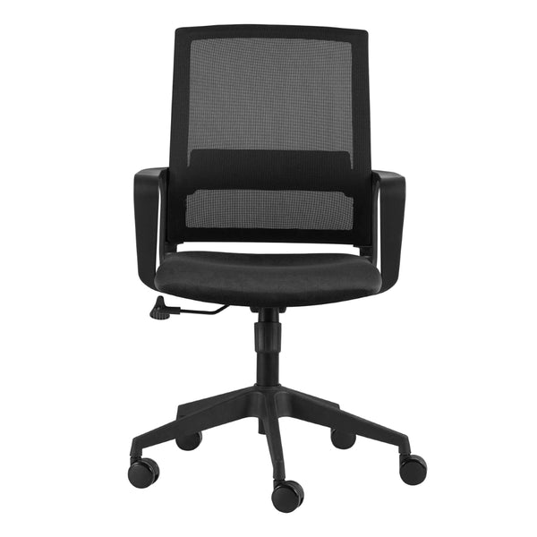 Livia Office Chair in Black with Black Base
