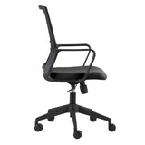 Livia Office Chair in Black with Black Base