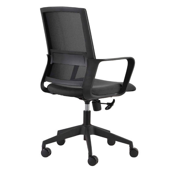 Livia Office Chair in Black with Black Base