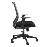 Spiro Office Chair with Adjustable Arms in Gray with Black Base