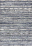 2’ x 12’ Navy Blue Decorative Stripes Runner Rug