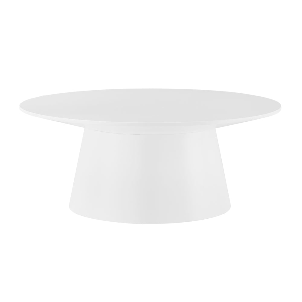 Wesley 36" Coffee Table In Matte White Lacquer