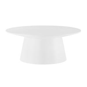 Wesley 36" Coffee Table In Matte White Lacquer