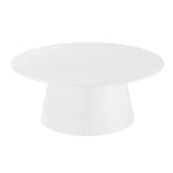 Wesley 36" Coffee Table In Matte White Lacquer