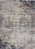 8’ x 11’ Navy Blue Distressed Striations Area Rug