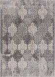 2’ x 10’ Gray Distressed Trellis Pattern Runner Rug