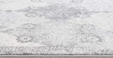8’ x 11’ Gray Distressed Trellis Pattern Area Rug