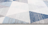 2’ x 12’ Navy Blue Geometric Diamond Runner Rug