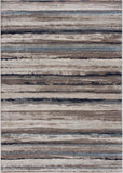 2’ x 10’ Blue and Beige Distressed Stripes Runner Rug