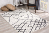 4’ x 6’ Gray and Black Modern Abstract Area Rug