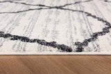 4’ x 6’ Gray and Black Modern Abstract Area Rug