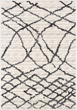 7’ x 9’ Gray and Black Modern Abstract Area Rug