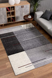 4’ x 6’ Gray Modern Geometric Area Rug