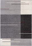 7’ x 9’ Gray Modern Geometric Area Rug