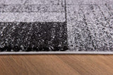 4’ x 6’ Gray Distressed Geometric Area Rug