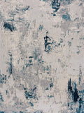 4’ x 6’ Blue and Ivory Abstract Strokes Area Rug