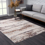 Violet Abstract Striations Area Rug