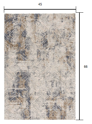 4’ x 6’ Ivory and Beige Abstract Diamonds Area Rug