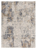 5’ x 8’ Ivory and Beige Abstract Diamonds Area Rug