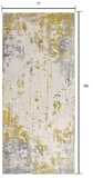 2’ x 65’ Gold and Gray Abstract Runner Rug