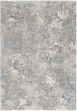 4’ x 6’ Blue Abstract Circular Motifs Area Rug