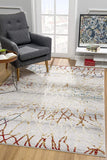 Gold and Ivory Abstract Branches Area Rug