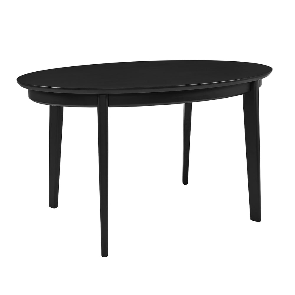 Atle 54"x34" Oval Dining Table in Matte Black