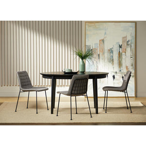 Atle 54"x34" Oval Dining Table in Matte Black