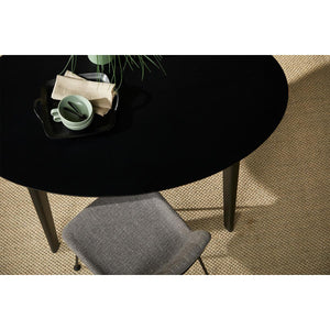 Atle 54"x34" Oval Dining Table in Matte Black