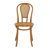 Liva Side Chair in Walnut with Natural Seat and Back - Set of 2