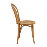 Liva Side Chair in Walnut with Natural Seat and Back - Set of 2